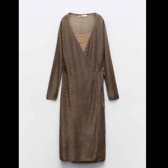 Zara Brown Midi Dress - Picture 5 of 7